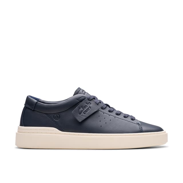 Clarks Men's Craft Swift Leather Trainers - Navy Product Image