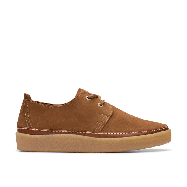 Clarks Clarkwood Low Suede Shoe - Cola Product Image