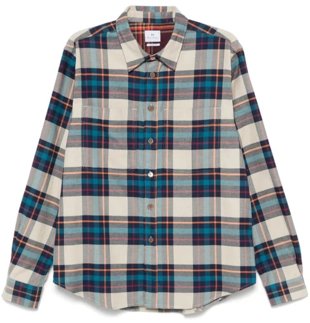 Paul Smith Men's Ls Casual-Fit Shirt - Ecru Check Product Image