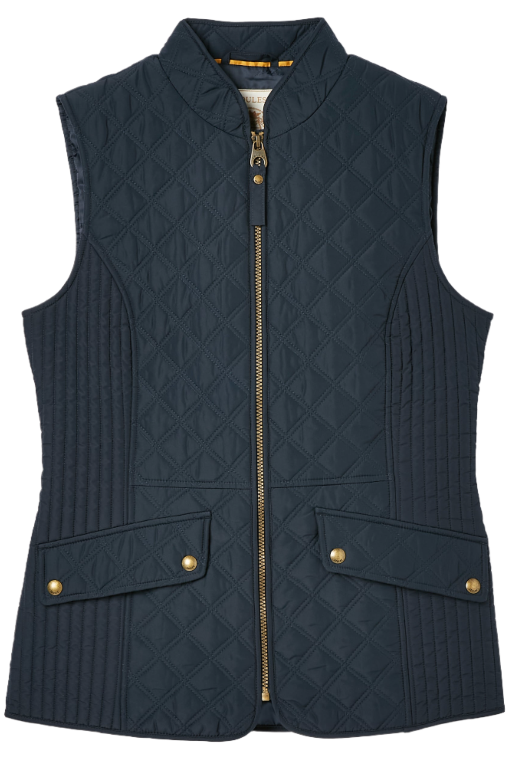 Joules Women's Minx Showerproof Diamond Quilted Gilet - Dark Navy Product Image