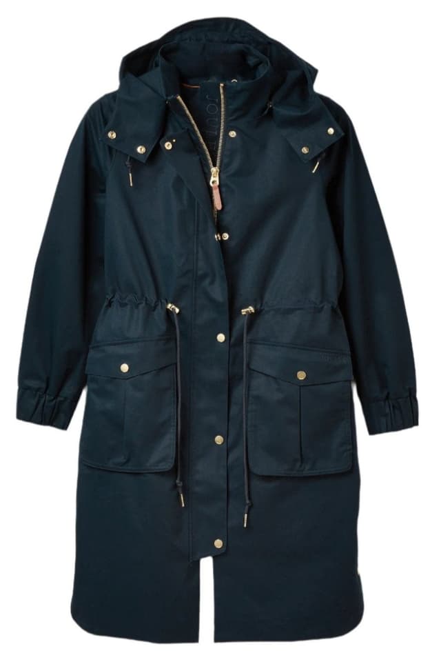 Joules Women's Harpsden Hooded Raincoat - Navy Product Image