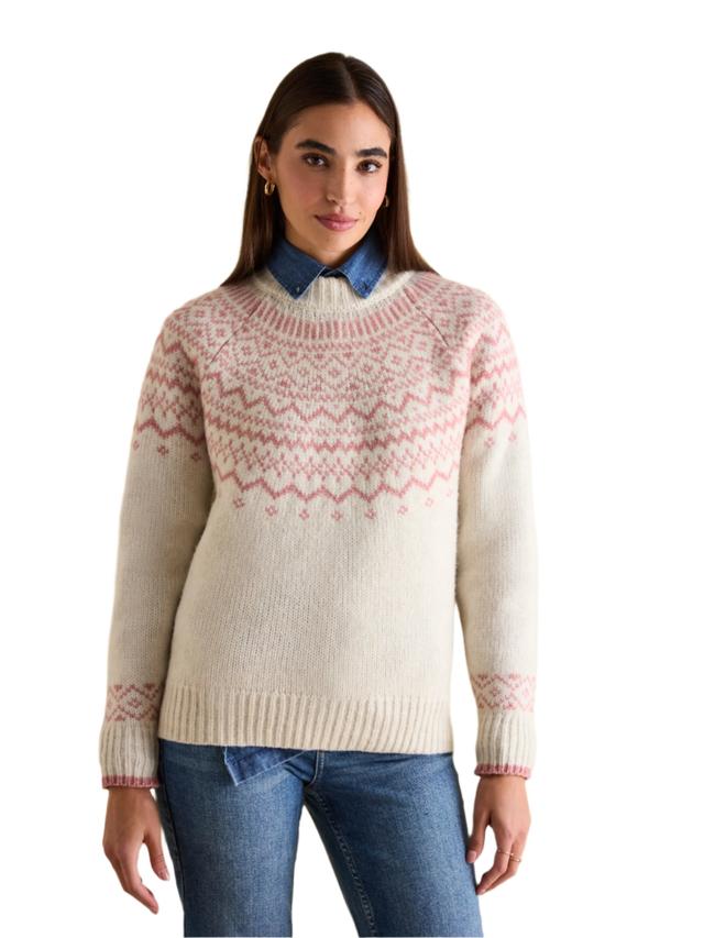 Joules Women's Charlotte Fair Isle Jumper - Creme Product Image