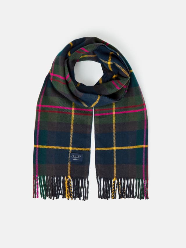 Joules Women's Langtree Scarf - Navy Check Product Image