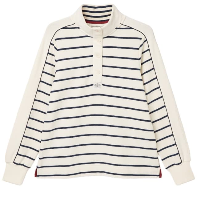 Joules Women's Southwold Striped Sweatshirt - Creme Product Image