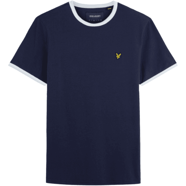 Lyle & Scott Men's Ringer T-Shirt - Navy/White Product Image