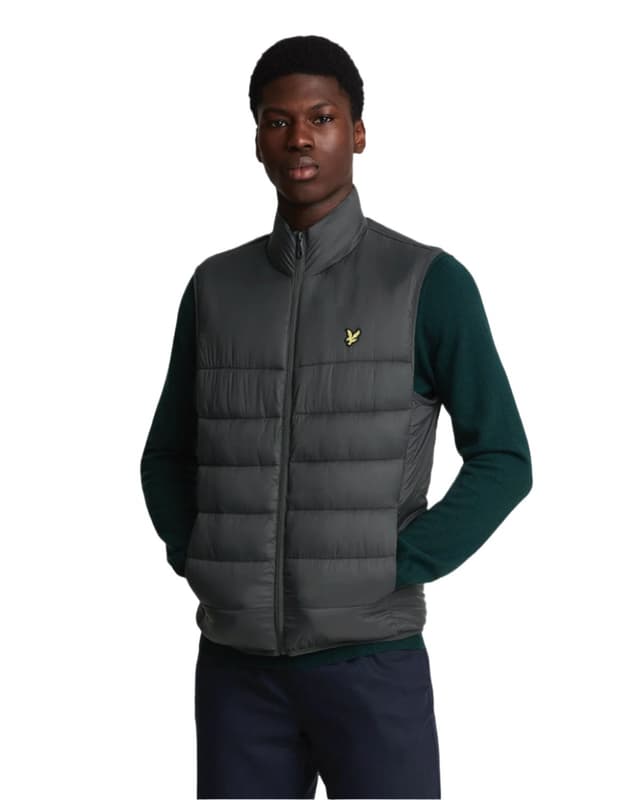 Lyle & Scott Men's Wadded Gilet - Gunmetal Product Image