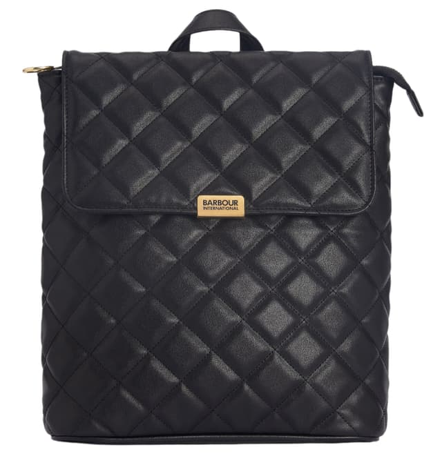 Barbour International Quilted Hoxton Backpack - Black Product Image