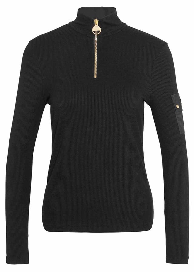 Barbour International Hailey Half-Zip Top - Black Product Image