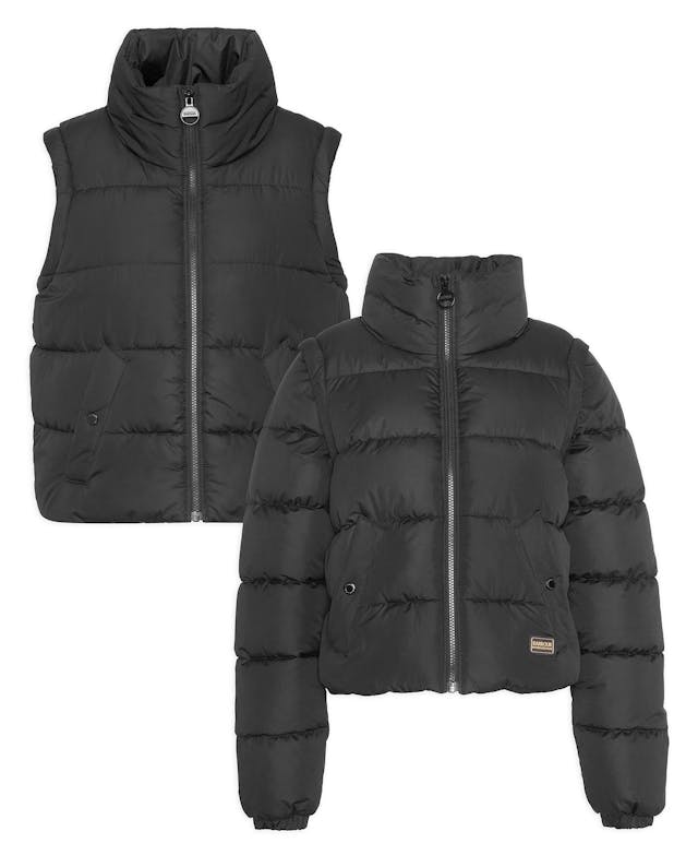 Barbour International Webber Convertible Puffer Jacket -  Black Product Image