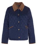 Barbour Liddesdale Cropped Quilted Jacket - Navy/Classic Colour thumbnail