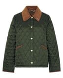 Barbour Liddesdale Cropped Quilted Jacket - Olive/Classic Colour thumbnail