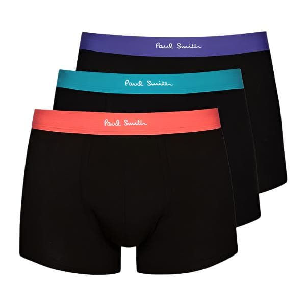 Paul Smith Men's Contrast-Waist Boxer Briefs - 5 Pack - Black Product Image