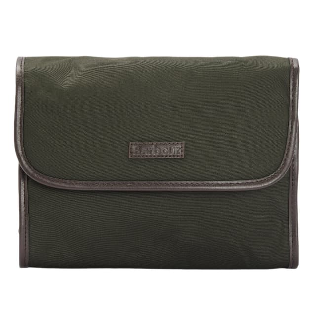 Barbour Wax Hanging Washbag - Olive Product Image