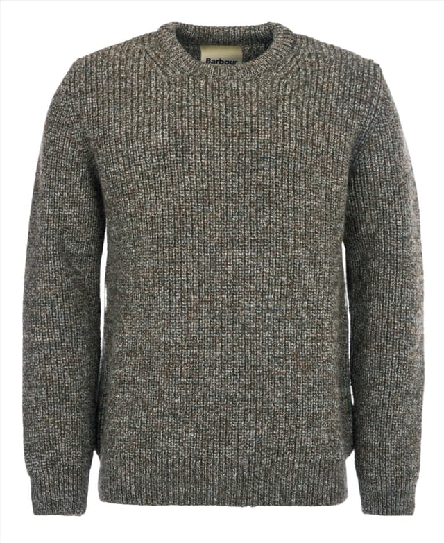 Barbour Men's New Tyne Crew Neck Sweater - Derby Tweed Product Image