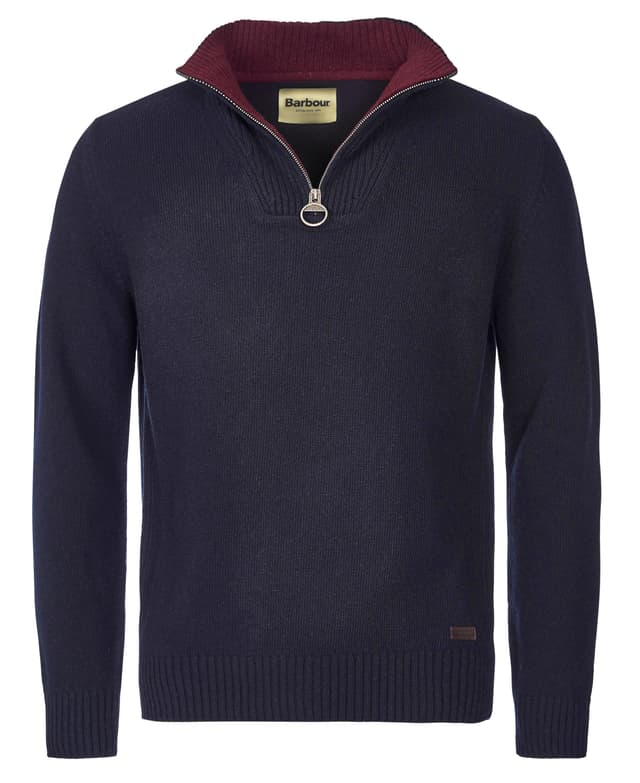 Barbour Men's Nelson Half Zip Sweater - Navy Product Image