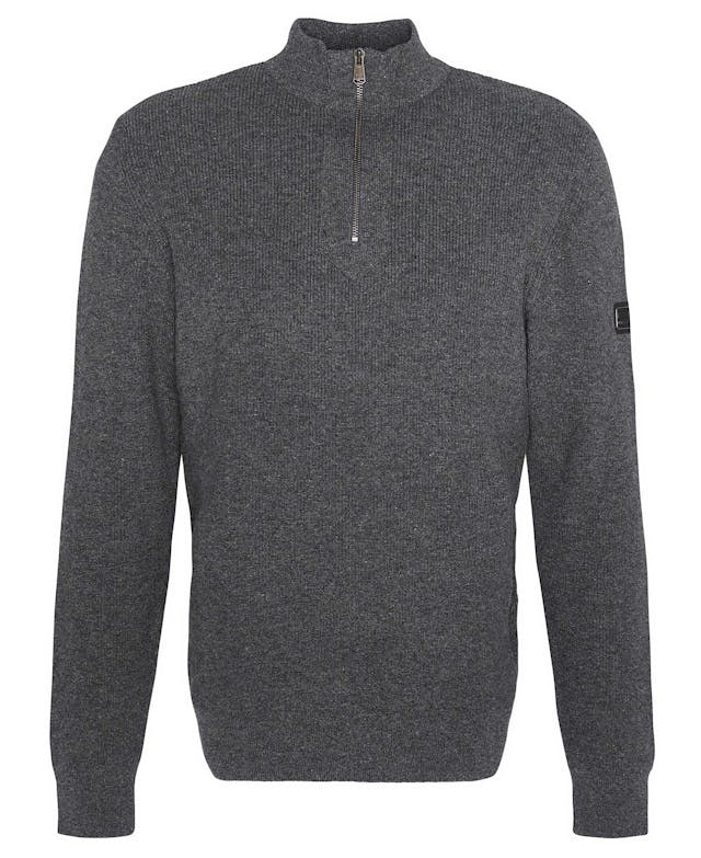 Barbour International Crawley Half-Zip Jumper - Charcoal Marl Product Image