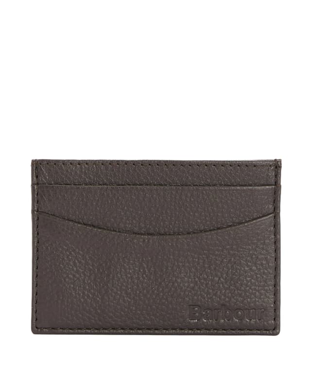 Barbour Amble Leather Card Holder - Dark Brown Product Image