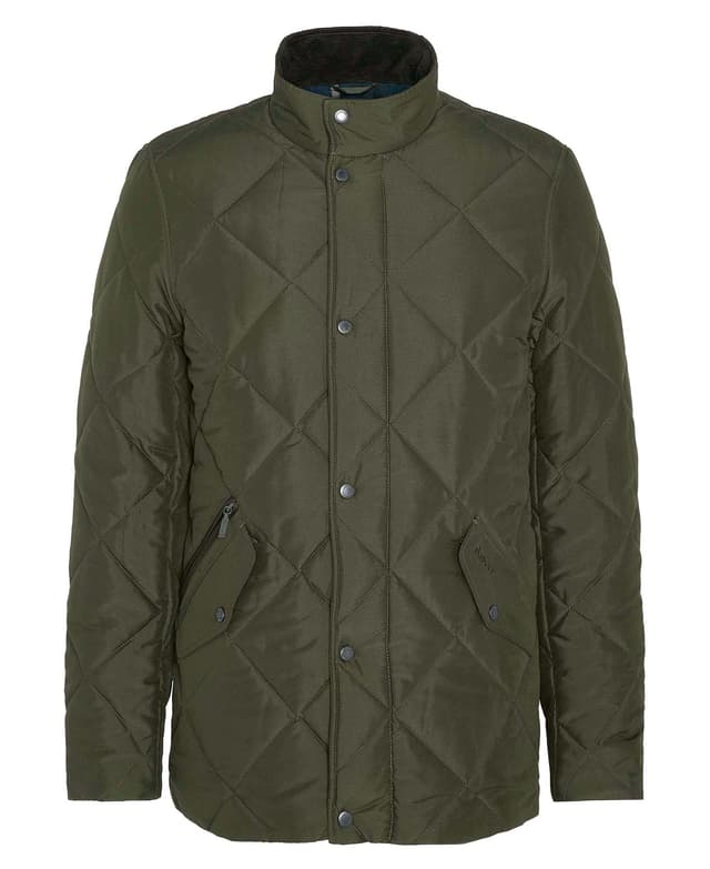 Barbour Winter Chelsea Quilted Jacket - Sage/Greenloch Tartan Product Image