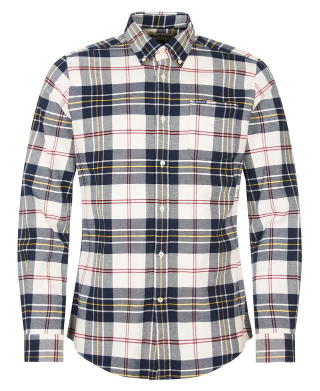 Barbour Ronan Tailored Fit Check Shirt - Ecru Product Image