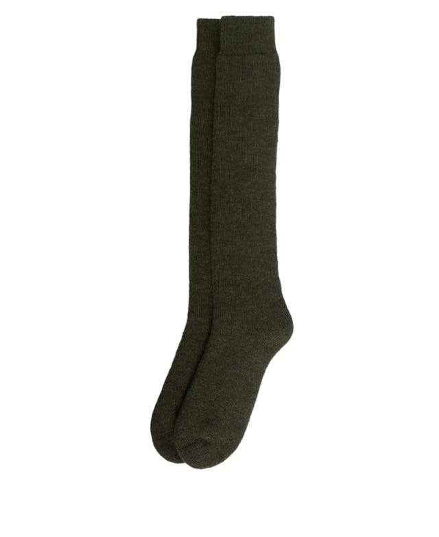 Barbour Wellington Knee Socks - Olive Green Product Image