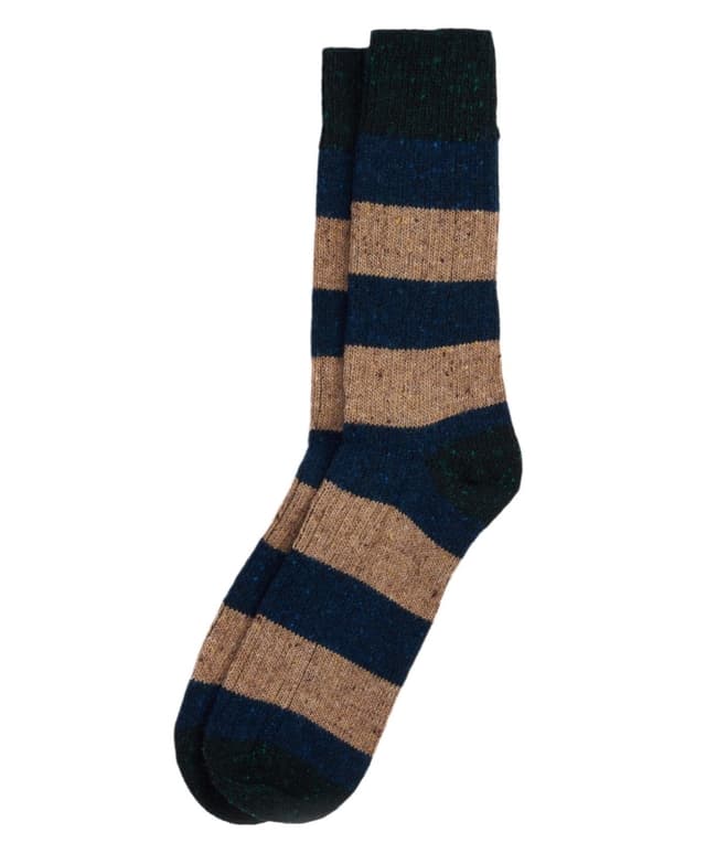 Barbour Men's Houghton Socks (Set of 2) - Sandstone/Navy Product Image