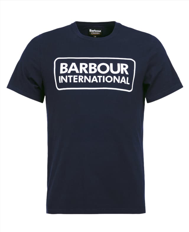 Barbour International Essential Large Logo T-Shirt - Navy Product Image