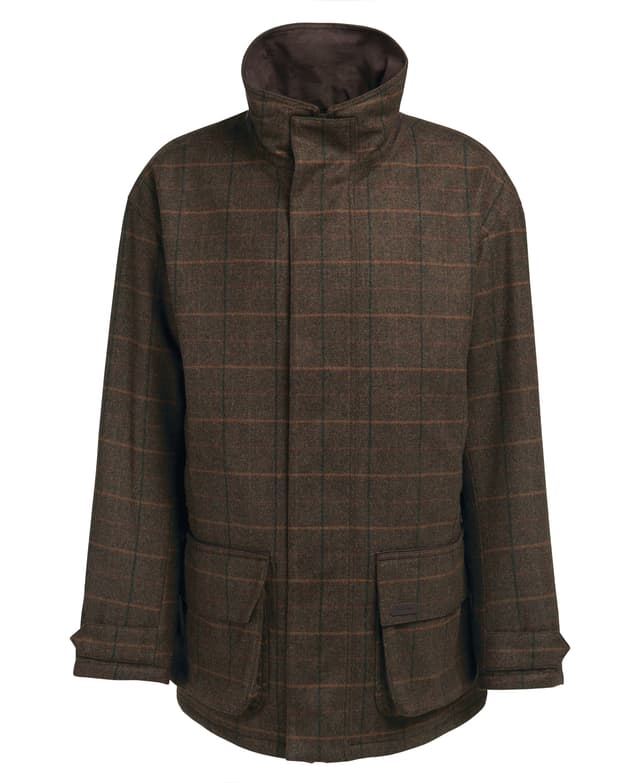 Barbour Men's Wool Beaconsfield Wool Jacket - Burnhill Brown Check Product Image