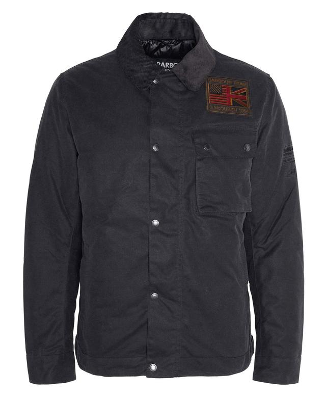 Barbour International Men's Steve McQueen Workers Wax Jacket - Charcoal Product Image