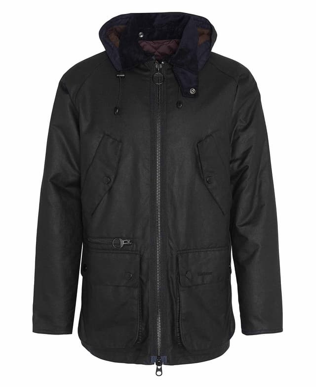 Barbour Men's Re-Engineered Beaufort Waxed Jacket - Black Product Image