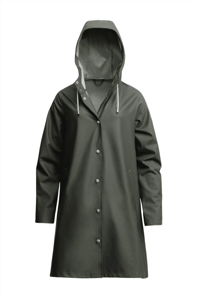 Stutterheim Mosebacke Men's Lightweight Raincoat - Green Product Image