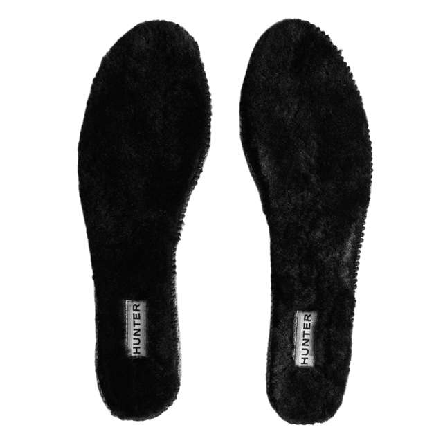 Hunter Luxury Shearling Insoles - Black Product Image