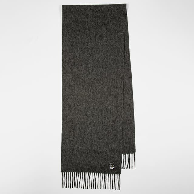 Paul Smith Men's Lambswool Zebra Scarf - Grey Product Image