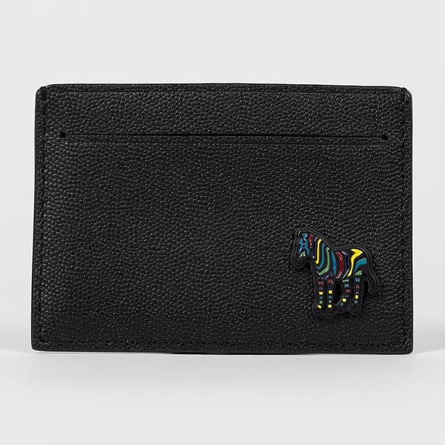 Paul Smith Men's Zebra Logo Leather Card Holder - Black Product Image