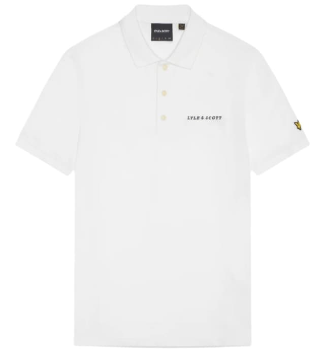 Lyle & Scott Men's Embroidered Polo Shirt - White/ Jet Black Product Image