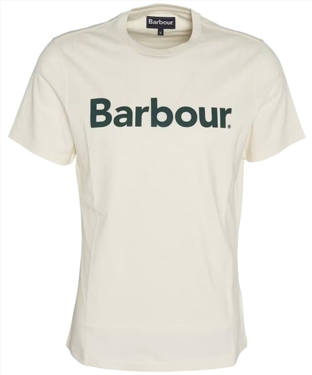 Barbour Men's Logo T Shirt - Whisper White Product Image