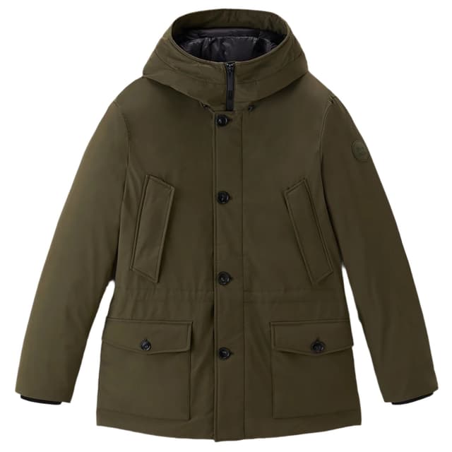 Woolrich Men's Arctic Stretch Down Parka - Dark Green Product Image