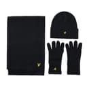 Lyle & Scott Men's Checked Scarf And Beanie Gift Set - Dark Navy Colour thumbnail