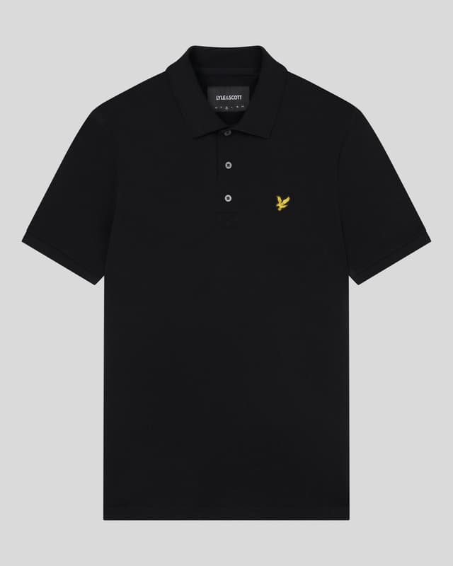 Lyle & Scott Men's Plain Polo Shirt - Jet Black Product Image