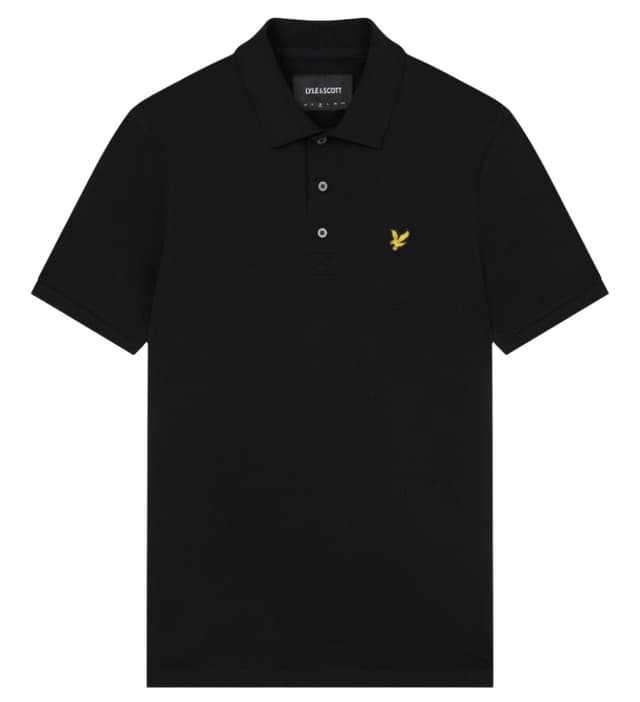 Lyle & Scott Men's Plain Polo Shirt - Jet Black Product Image