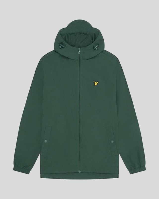 Lyle & Scott Men's Zip Through Hooded Jacket - Argyle Teal Product Image