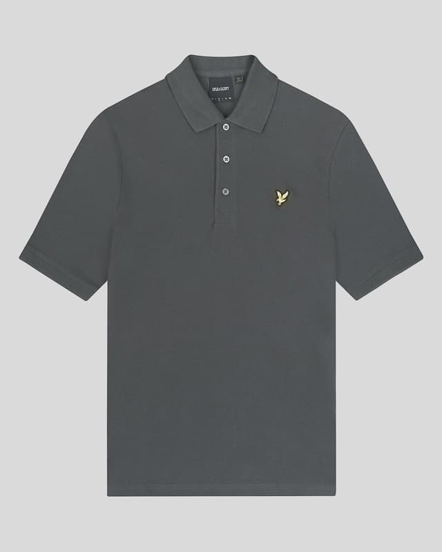 Lyle & Scott Men's Plain Polo Shirt - Gunmetal Product Image