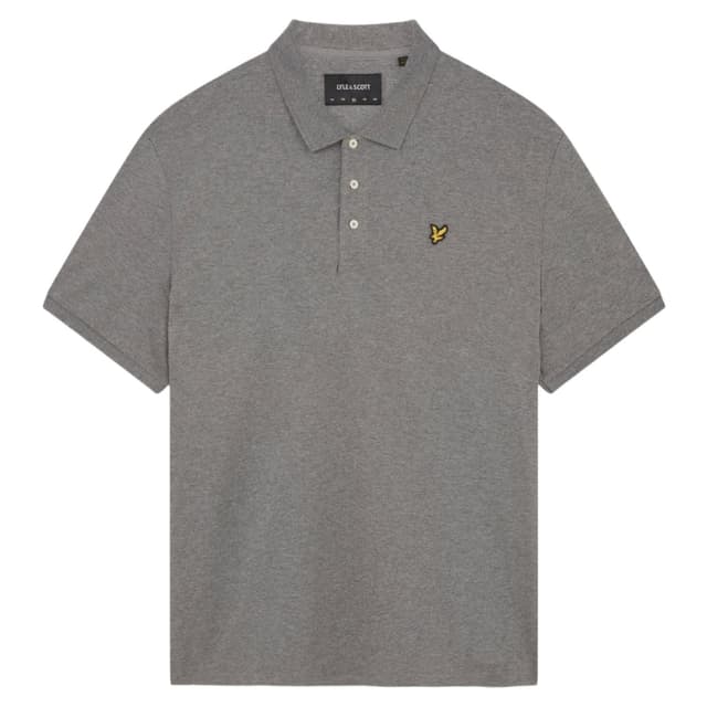 Lyle & Scott Men's Plain Polo Shirt - Mid Grey Marl Product Image