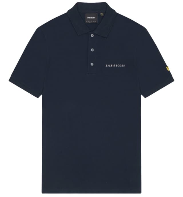 Lyle & Scott Men's Embroidered Polo Shirt - Dark Navy/ Cove Product Image