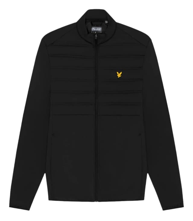 Lyle & Scott Men's Sports Hybrid Double Baffle Jacket - Jet Black Product Image