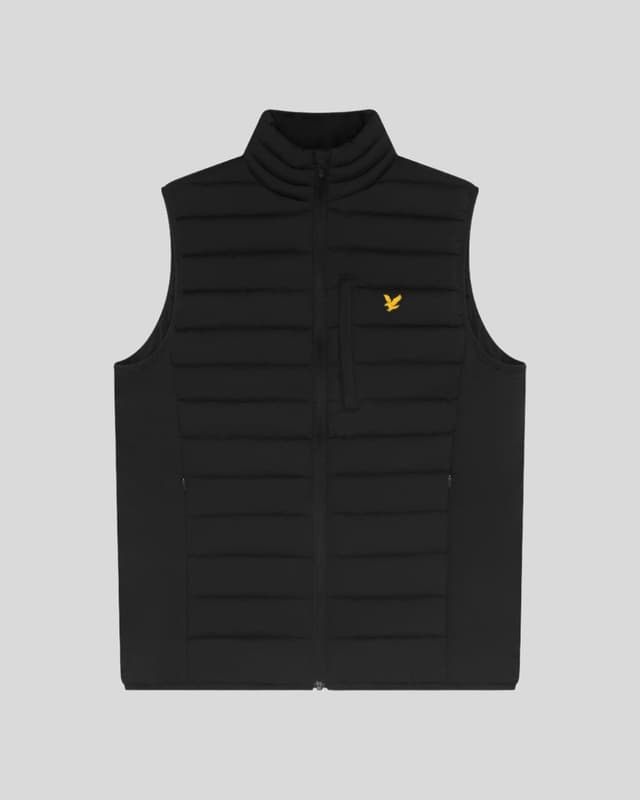 Lyle & Scott Men's Sports Stretch Lightweight Quilted Gilet - Jet Black Product Image